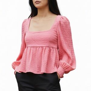 474. 169$ NWT Wayf Pink Women's Square Neck Top